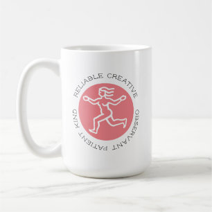 Pink Virgo Zodiac Star Sign Personality Trait Coffee Mug