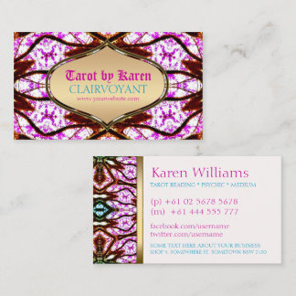 Pink Visionary Goddess Tarot Business Cards