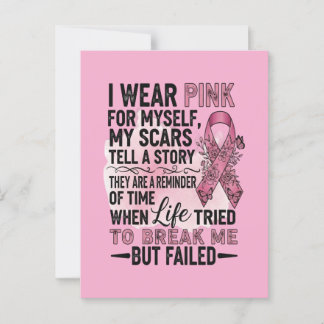 Pink Volleyball Breast Cancer Awareness Postcard