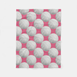 Pink Volleyball Fleece Blanket