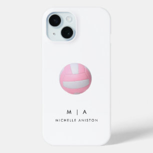 Pink Volleyball Personalised   iPhone 15 Case