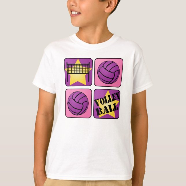 Pink Volleyball T-Shirt (Front)