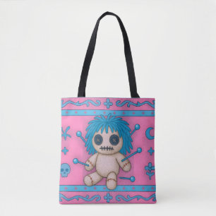 Pink Voodoo Doll Tote Bag