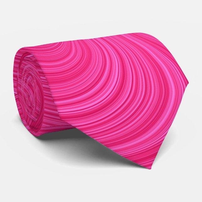 Pink Vortex Tie (Rolled)