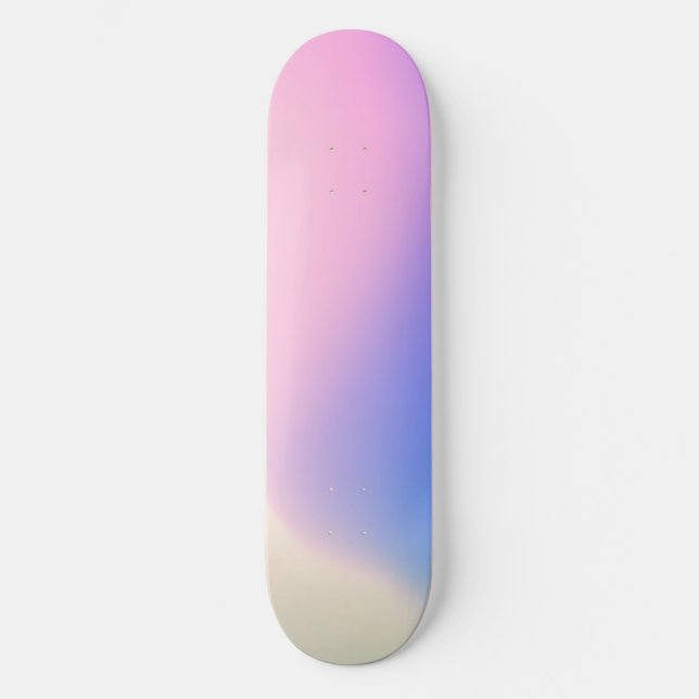 Pink Wallpaper Aesthetic Pastel Skateboard (Front)