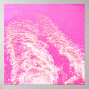 Pink water art poster