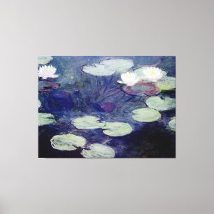 Pink Water-Lilies: 1897-99 by Monet Canvas Print