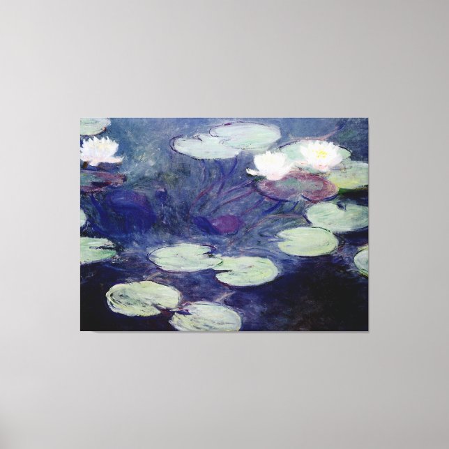 Pink Water-Lilies: 1897-99 by Monet Canvas Print (Front)
