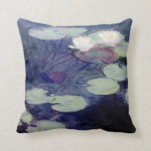 Pink Water-Lilies: 1897-99 by Monet Cushion