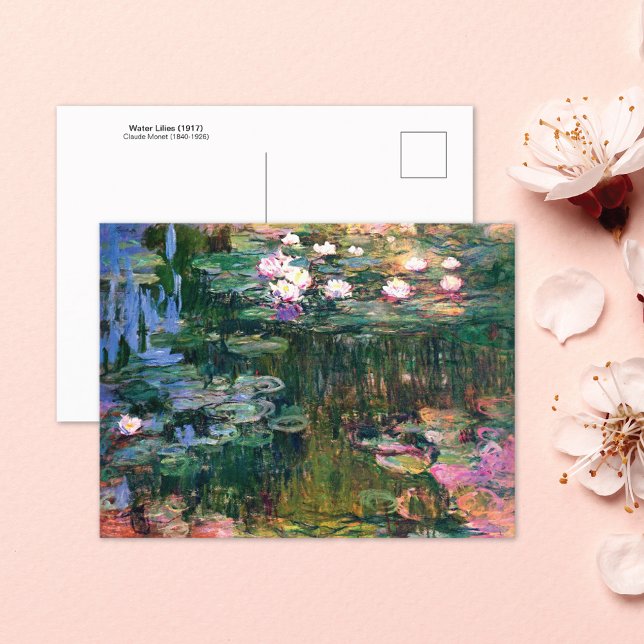 Pink Water Lilies (1917) Claude Monet Postcard (Creator Uploaded)