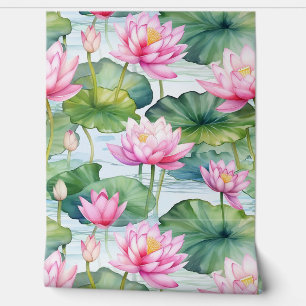 Pink Water Lilies Wallpaper