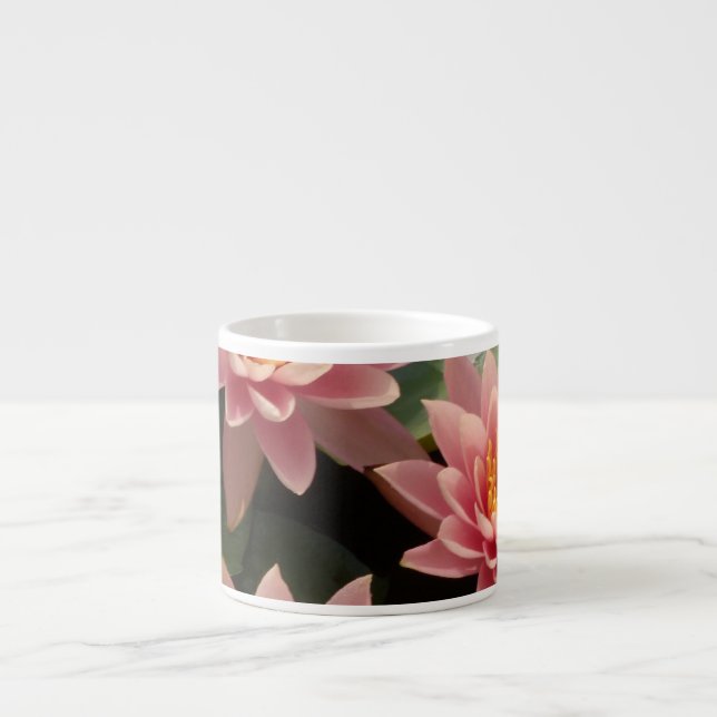 Pink Water Lily Espresso Cup (Front)