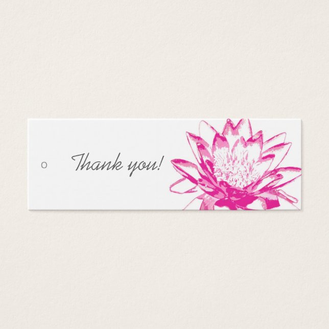 Pink Water Lily Gift Tags (Front)