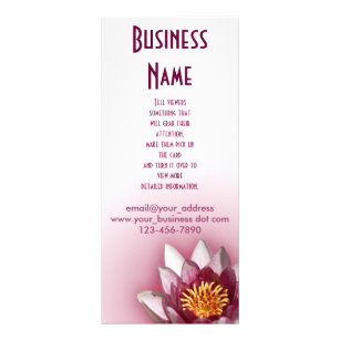 Pink Water Lily Rack Card