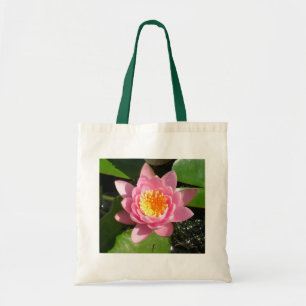 Pink Water Lily Tote Bag