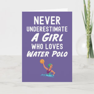 Pink Water Polo Cards For Girls