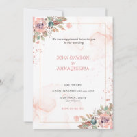 Pink water splash flower screen wedding
