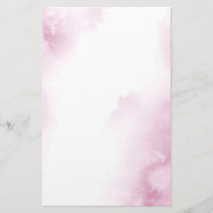 Pink Watercolor Abstract Frame Stationery