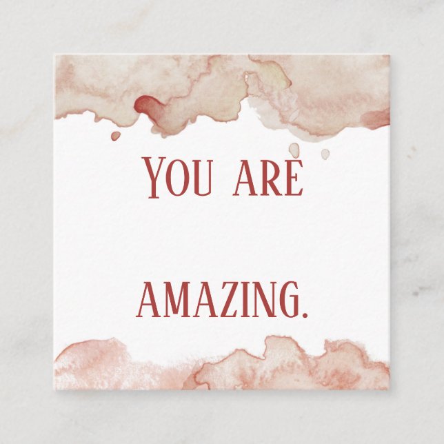 Pink Watercolor Affirmation Cards (Front)