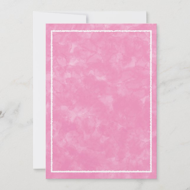Pink Watercolor Baby Shower Rectangle Template  (Front)