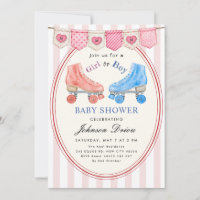 Pink Watercolor Baby Shower | Roller Skate