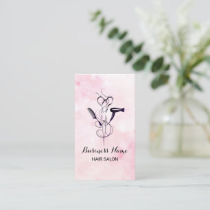 Pink Watercolor Beauty Salon Loyalty Card