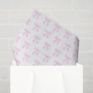 Pink watercolor Bow Tissue Paper