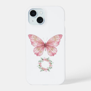 Pink Watercolor Butterfly Phone Case - Single Butt