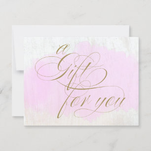 Pink Watercolor Calligraphy Gift Certificate