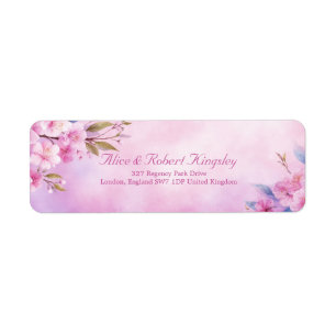 Pink Watercolor Cherry Blossom Bloom