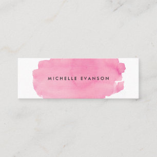 PInk Watercolor Creative Mini Business Card