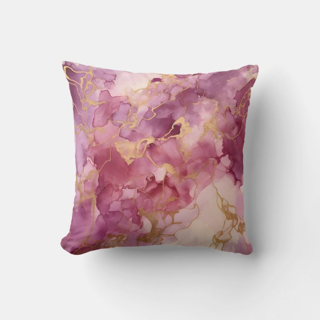Pink watercolor cushion (Front)