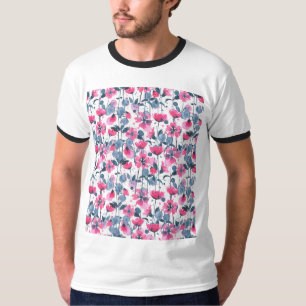 Pink Watercolor Daisies T-Shirt