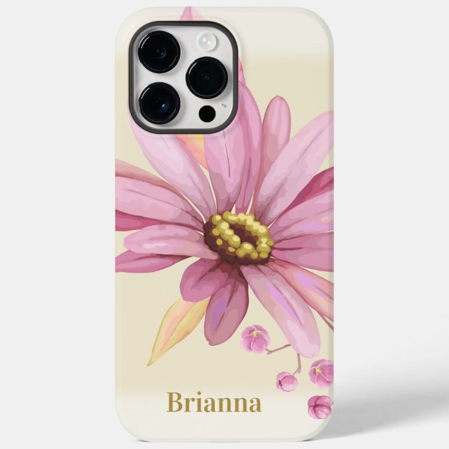 Pink Watercolor Daisy  Case-Mate iPhone Case (Back)