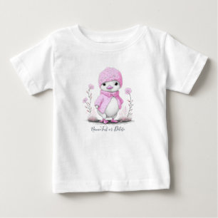 Pink Watercolor Duck Baby T-Shirt