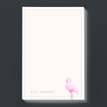Pink Watercolor Flamingo Notepad<br><div class="desc">Artistic pink watercolor flamingo. For additional matching marketing materials,  custom design or
logo inquiry,  please contact me at maurareed.designs@gmail.com and I will reply within 24 hours.
For shipping,  card stock inquires and pricing contact Zazzle directly.</div>