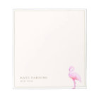 Pink Watercolor Flamingo Notepad