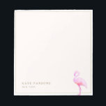 Pink Watercolor Flamingo Notepad<br><div class="desc">Artistic pink watercolor flamingo. For additional matching marketing materials,  custom design or
logo enquiry,  please contact me at maurareed.designs@gmail.com and I will reply within 24 hours.
For shipping,  card stock enquires and pricing contact Zazzle directly.</div>