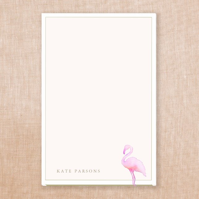 Pink Watercolor Flamingo Notepad (Creator Uploaded)