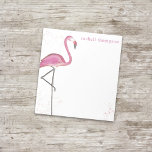 Pink Watercolor Flamingo Simple Stylish Chic  Notepad<br><div class="desc">This design features a pink flamingo with a custom name, a pink cute trendy stylish flamingo, with watercolor tropical beach coastal living, great office school home professional, a simple minimalist minimal style, a modern block typography font text, a fun whimsical island beach house, a custom customised simple name, a chic...</div>