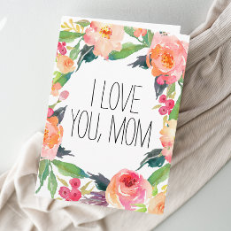 Pink Watercolor Floral Card