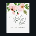 Pink watercolor floral change the date wedding announcement postcard<br><div class="desc">Blush Pink watercolor floral change the date wedding postcard. We still do! If you have had to postpone,  change or cancel your wedding,  party,  civil ceremony,  renewel of vows or  any event make the organisation a little easier with this beautiful blush pink watercolor floral design. Part of a collection.</div>