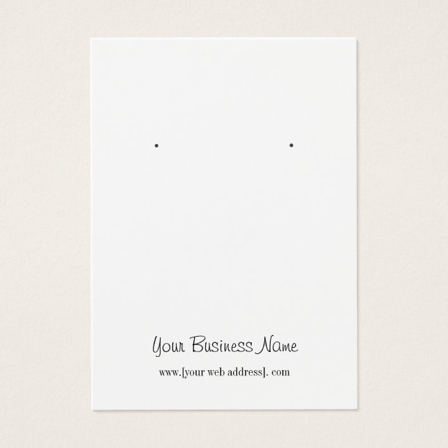 Pink Watercolor Floral Custom Earring Display Card (Front)