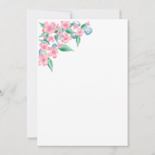 Pink Watercolor Floral Design Invitation