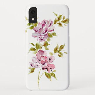 Pink watercolor floral flowers chic stylish Case-Mate iPhone case