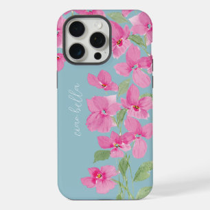 Pink Watercolor Floral iPhone 15 Pro Max Case