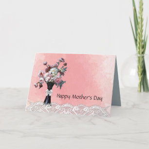 Pink Watercolor Floral Mother's Day Card