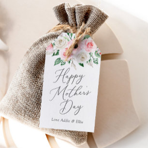 Pink Watercolor Floral Mother's Day Gift Tags