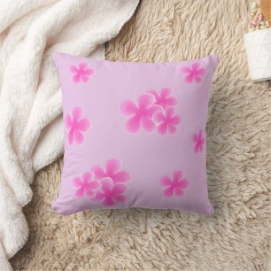 Pink watercolor Flower botanical Floral Cushion