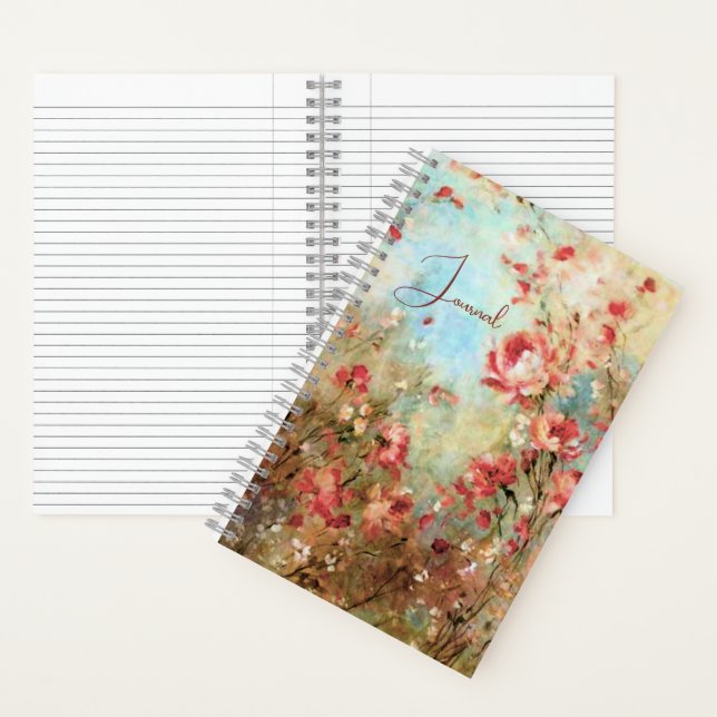 Pink watercolor flowers journal (Inside)